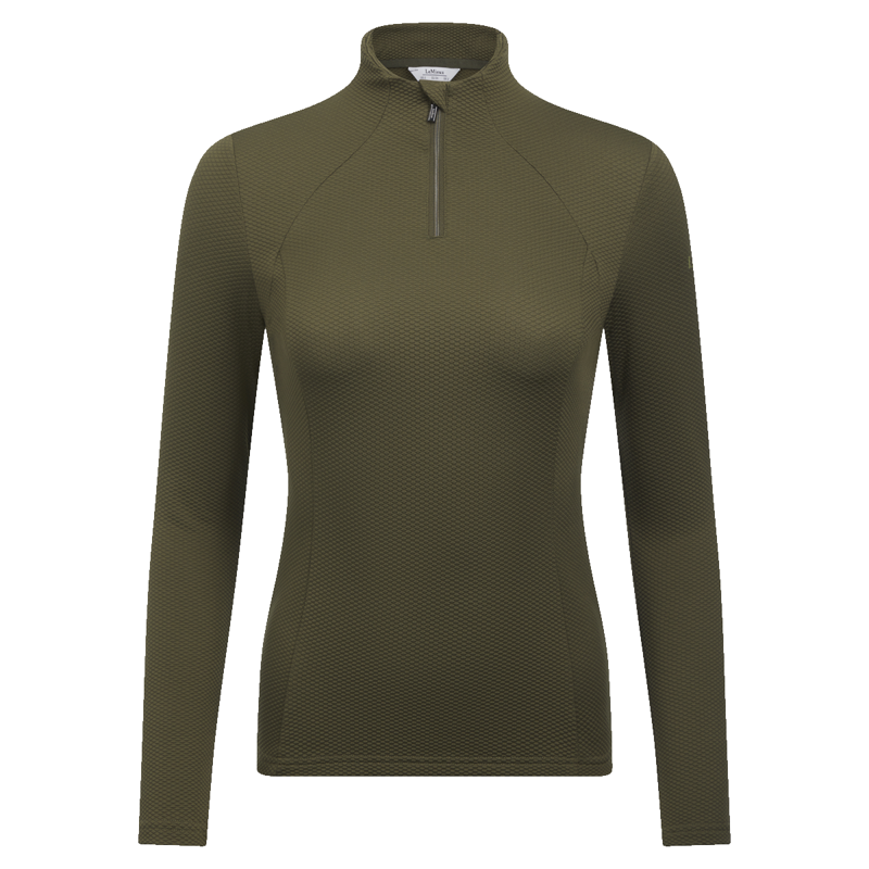 LeMieux Alice Quarter Zip Base Layer - Forest-2